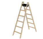 Escabeau double à barreaux en bois - 2x6 barreaux