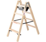 Escabeau double en bois - 2x4 marches