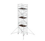 Echafaudage roulant avec stabilisateur et plate-forme double, plate-forme 1,80x1,35 m - Hauteur de plate-forme 6,43 m