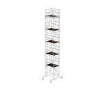 Echafaudage roulant SG avec traverses mobiles et plate-forme double, plate-forme 1,80x1,35 m - Hauteur de plate-forme 10,54 m