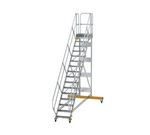 Escalier mobile à plate-forme 45°, largeur de marches 600 mm - 16 marches