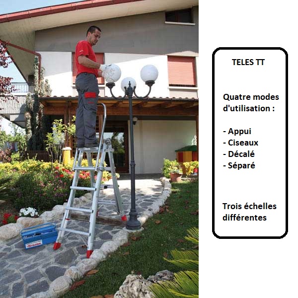 Echelles 4 en 1 en aluminium pour utilisation intensive - FARAONE - TELES TT